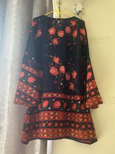 Floral Print Dress with Bell Sleeves