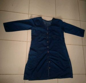 Classic Blue Denim Kurta