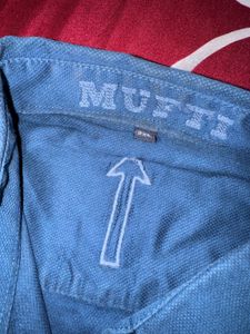 Mufti Blue Men's Casual Shirt