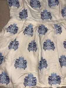 Boho Style Embroidered A-Line Kurti