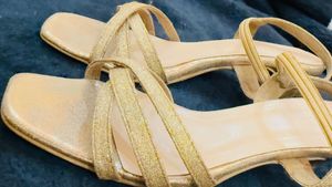 Metro Gold Strappy Heels