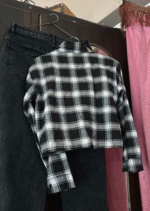 Chic Black &amp; White Plaid Shirt