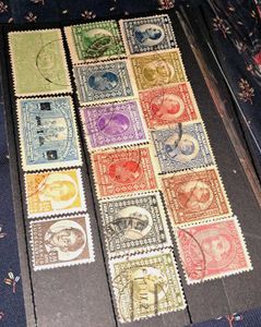16 1950s Yugoslavian old used stamps