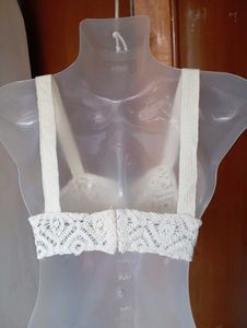 Cream Crochet Bralette
