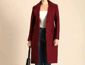 Chic Maroon Long Coat