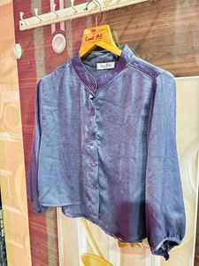 Stylish Textured Button-Up Top