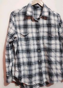 Black &amp; White Check Print Shirt For Girl Or Woman