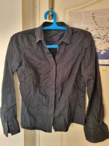 Classic Dark Button-Up Shirt