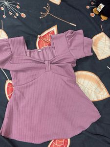 Chic Puff Sleeve Knot Front Top