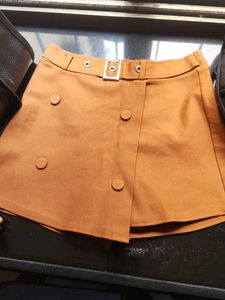 Trendy Buckled A-Line Skirt
