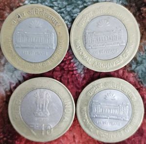 Rare Commemorative 10 Rupee Coins 4 Pcs Set