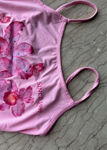 Pink Floral Cami Top