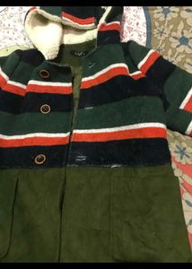 Striped Hooded Jacket 32 Small Size