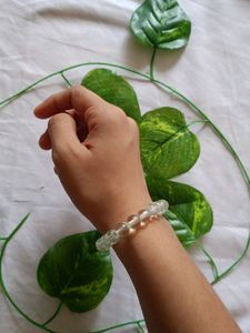 Crystal Clear Pearl Bracelet