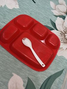 Avengers Divided Kids Meal Tray with spoon
