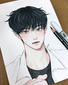 Handmade Drawing of A Frictional Character