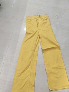 Mustard Wide Leg Jeans