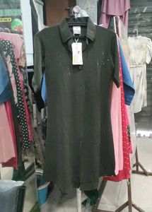 Casual Olive Green Dress