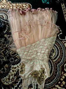 Elegant Pink Tulle Gown
