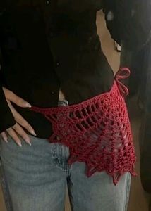 Crochet Spider Web Waist Wrap – Free Size