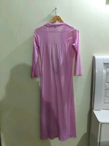Elegant Pink Kurta with Zipper Detail