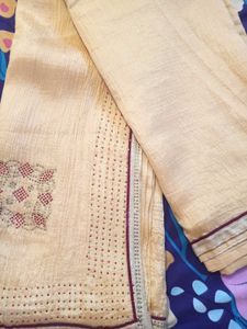 beautiful yellow saree with blouse