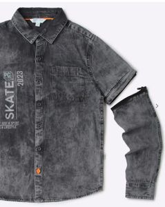 Stylish Acid Wash Denim Shirt