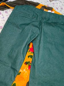 Yellow Floral top and pants set