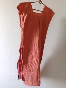 Peach Embroidered Kurta Top