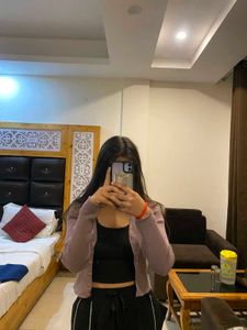 Cute Cropped Cardigan &amp; Black Tank Top