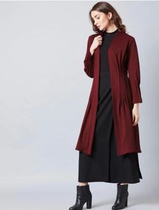 Maroon Long Cardigan