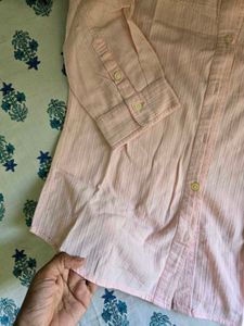 Chic Pink Striped Button-Up Shirt