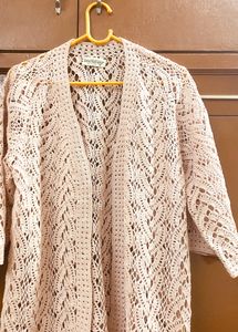 Beautiful Pink Hand Knitted Shrug