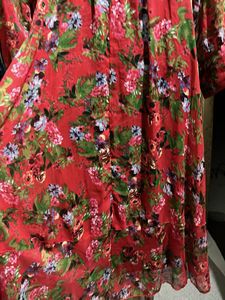 Floral Wrap Midi Dress