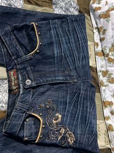Women's Flared Jeans with Embellishments