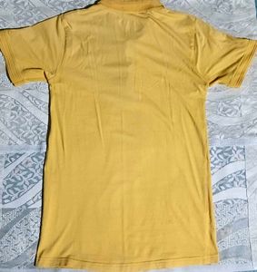 Men's Yellow Graphic Polo Shirt