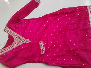 Stunning Pink Embroidered Kurta Set