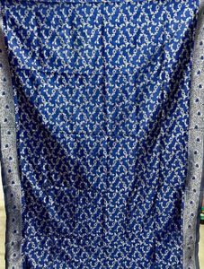Last Piece Left-silver Zari Blue Saree