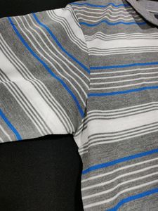 Grey Stripes Polo T-Shirt ( Men)