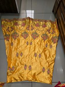 Yellow &amp; Pink Embroidered Lehenga Choli