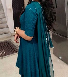 Elegant Teal Kurta Set with Dupatta