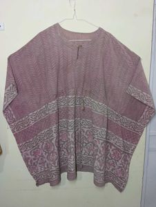 Stylish Pink Printed Kaftan Top