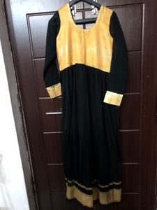 Black Border Net Frock