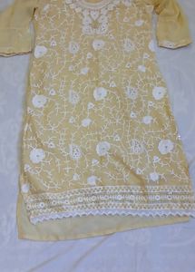 Creamy Light Yellow Suit Garara