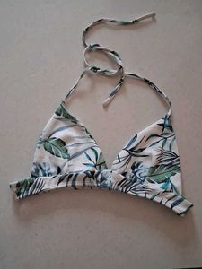 L shein Tropical Print Bikini Top