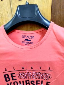 Pink Graphic Tee - 'Be Yourself'