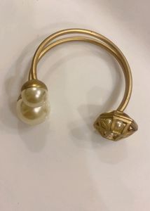 Elegant Gold Pearl Cuff Bracelet