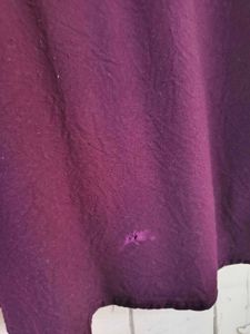 burgundry short kurti with minor flaw