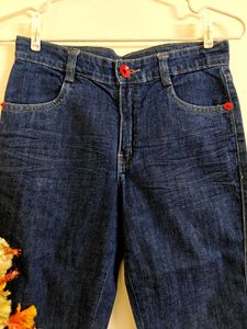 🆕 Blue Denim Cropped Jeans