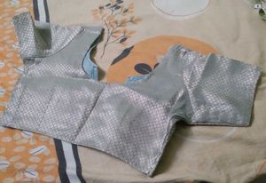 Silver Brocade Blouse